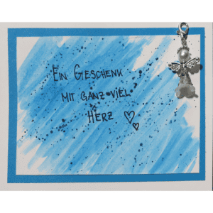 Engel aquarell - Geschenk - blau