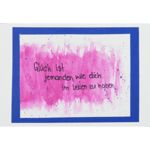 Engel aquarell - Glück - pink-blau