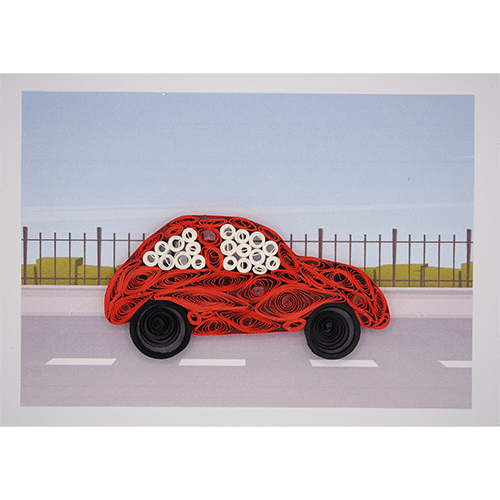 3D Auto auf der Strasse