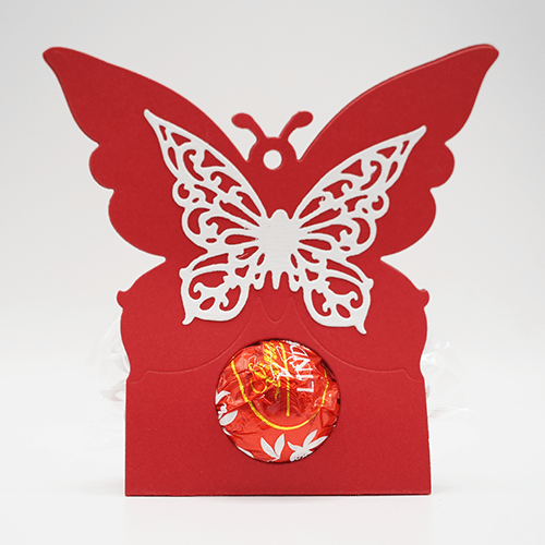 Lindt Schmetterling Rot und Weiss