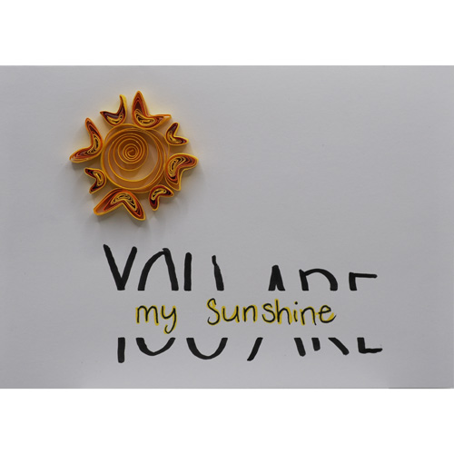 Quilling Sonne gelb