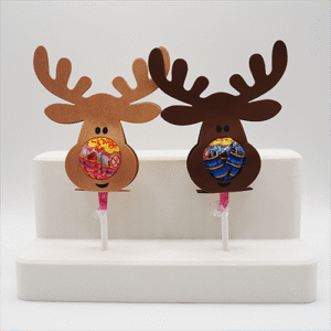 Rentier mit Lollipop in set