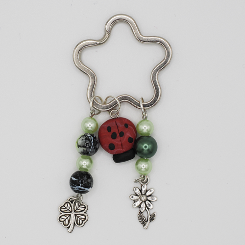 Schlüsselanhänger Fimo Marienkäfer 2