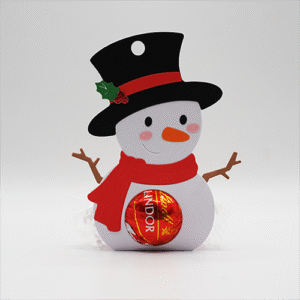 Schneemann mit Lindtkugel