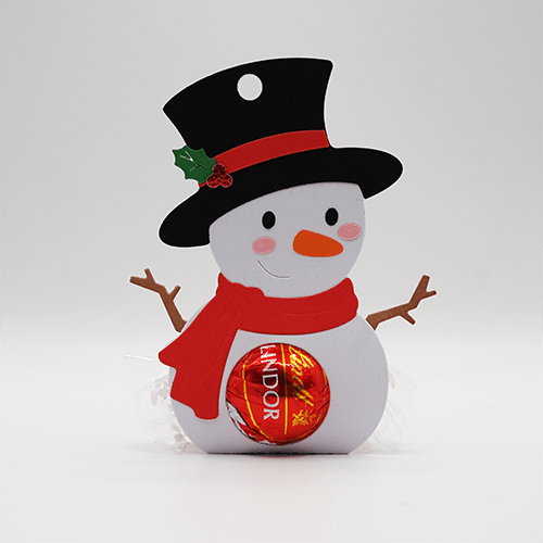 Schneemann mit Lindtkugel