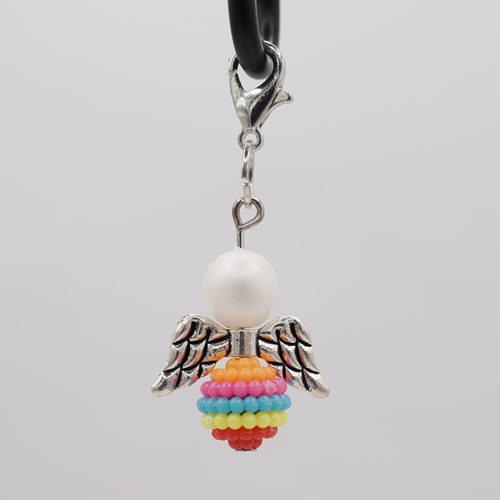 Schutzengel gerippelte Perle bunt Schutzengel gerippelte Perle bunt