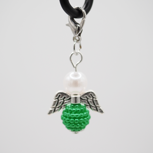 Schutzengel gerippelte Perle grün Schutzengel gerippelte Perle grün