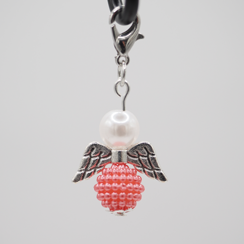 Schutzengel gerippelte Perle lachs Schutzengel gerippelte Perle lachs