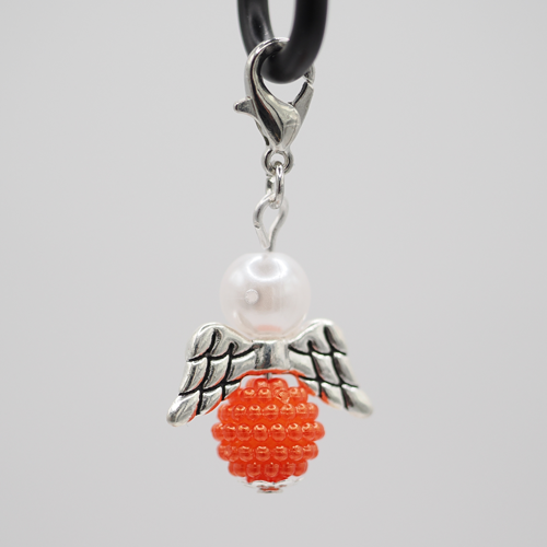 Schutzengel gerippelte Perle orange Schutzengel gerippelte Perle orange