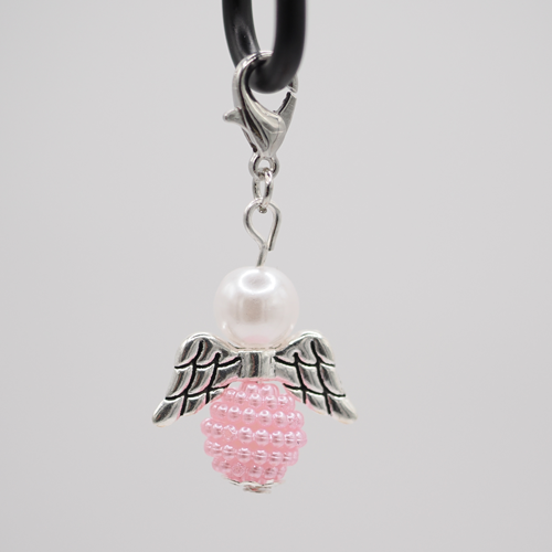 Schutzengel gerippelte Perle rosa Schutzengel gerippelte Perle rosa