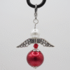 Schutzengel gross rot mit facettierter Perle rot
