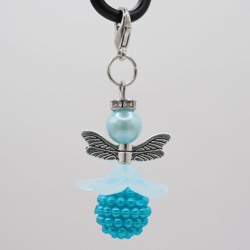 Schutzengel mit Blumenrock hellblau