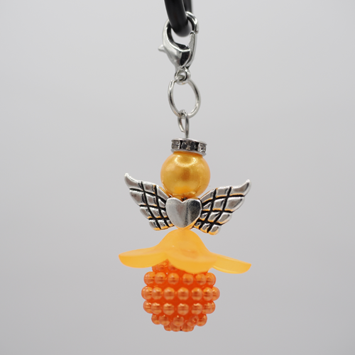 Schutzengel mit Blumenrock orange