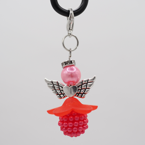 Schutzengel mit Blumenrock rot