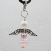 Schutzengel mit Glasperle pink