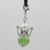 Schutzengel mit Marmorperle grün Schutzengel mit Marmorperle grün
