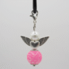 Schutzengel mit Marmorperle pink Schutzengel mit Marmorperle pink