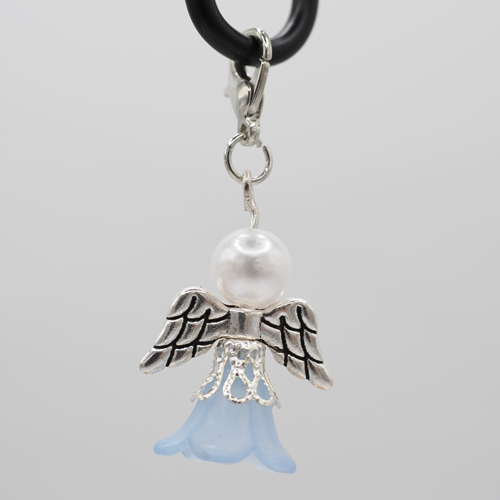 Schutzengel mit Rock rund hellblau