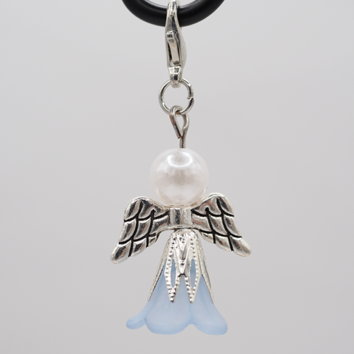 Schutzengel mit Rock spitz hellblau