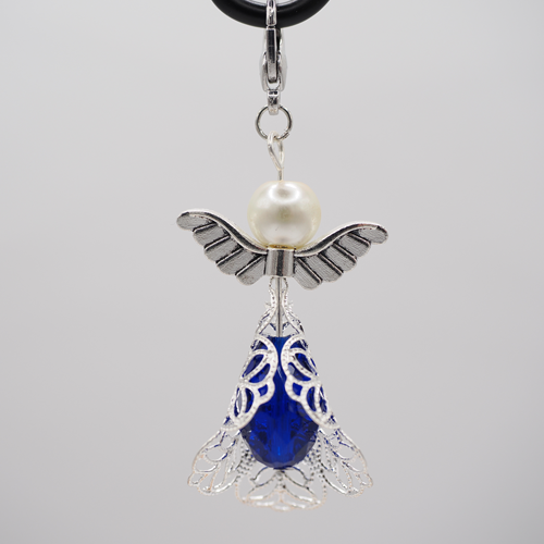 Schutzengel mit Silber Kleid blau Schutzengel mit Silber Kleid blau