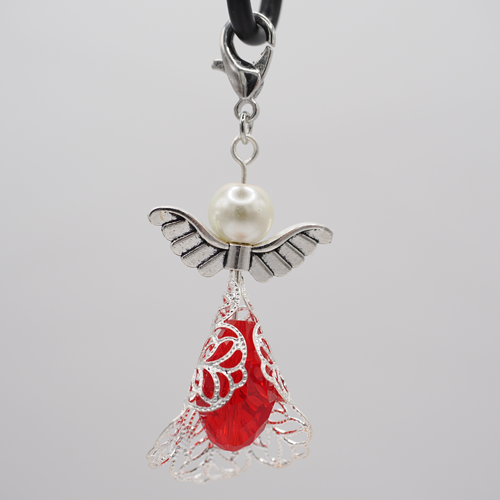 Schutzengel mit Silber Kleid rot Schutzengel mit Silber Kleid rot