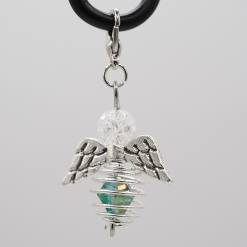 Schutzengel mit Spiralkugel dunkelgrün