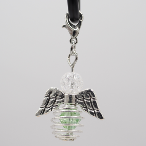 Schutzengel mit Spiralkugel hellgrün