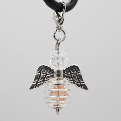 Schutzengel mit Spiralkugel rosa