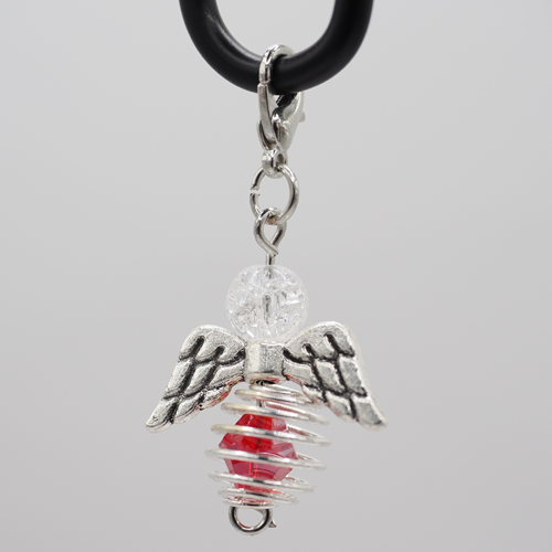 Schutzengel mit Spiralkugel rot