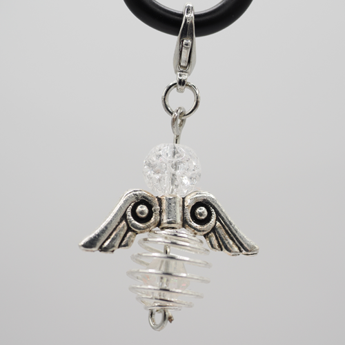 Schutzengel mit Spiralkugel weiss