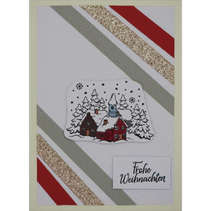 Weihnachtskarte Haus im Schnee Weihnachtskarte Haus im Schnee
