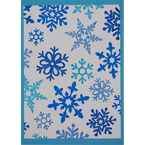 Weihnachtskarte Schneeflocken