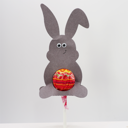 osterhase mit knick grau